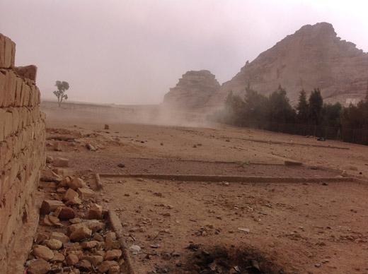 A sand storm brews