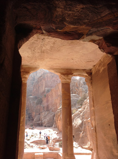 From the inside tomb Petra